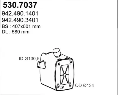 Zentral- und Oberschalldämpfer ASSO 530.7037