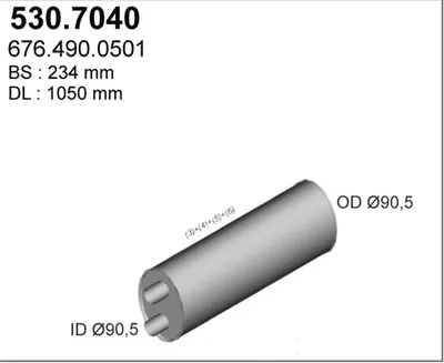 Zentral- / Außenschalldämpfer ASSO 530.7040