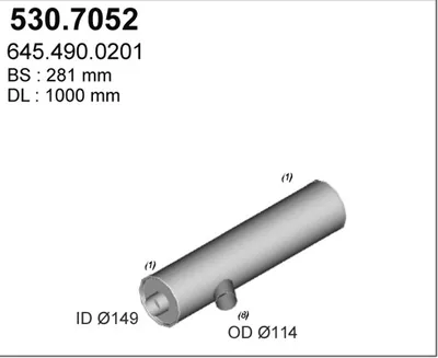 Zentral- und Oberschalldämpfer ASSO 530.7052