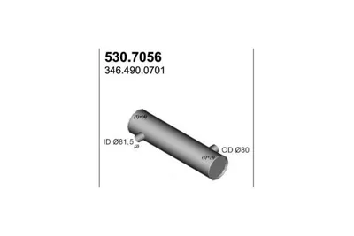 Zentral-/Außenschalldämpfer ASSO 530.7056