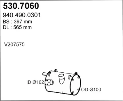 Zentral- und Oberschalldämpfer ASSO 530.7060