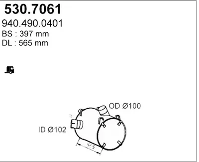 Zentral- und Oberschalldämpfer ASSO 530.7061