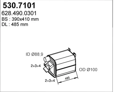 Zentral- und Oberschalldämpfer ASSO 530.7101