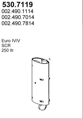 Zentral-/Außenschalldämpfer ASSO 530.7119
