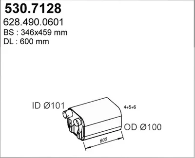 Zentral- und Oberschalldämpfer ASSO 530.7128