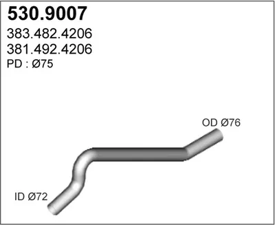 Auspuffrohr ASSO 530.9007