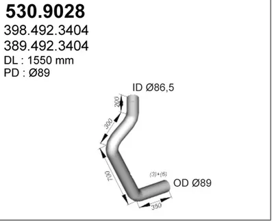 Auspuffrohr ASSO 530.9028