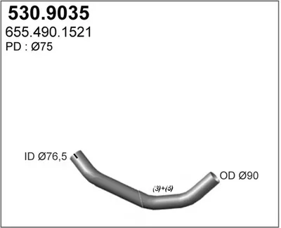 Auspuffrohr ASSO 530.9035