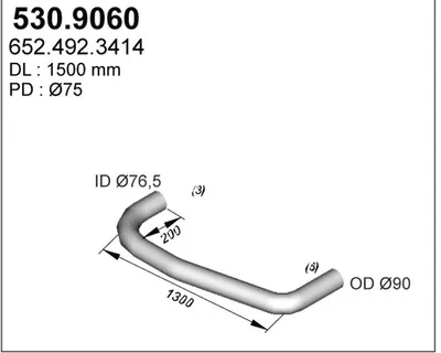 Auspuffrohr ASSO 530.9060