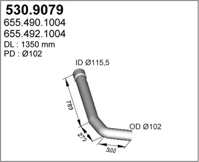 Auspuffrohr ASSO 530.9079