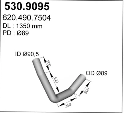 Auspuffrohr ASSO 530.9095