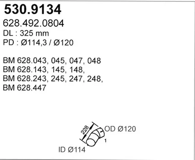 Auspuffrohr ASSO 530.9134