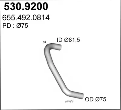 Auspuffrohr ASSO 530.9200