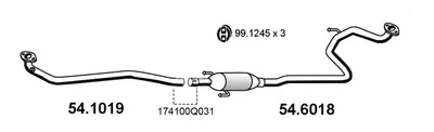 Auspuffrohr Toyota YARIS