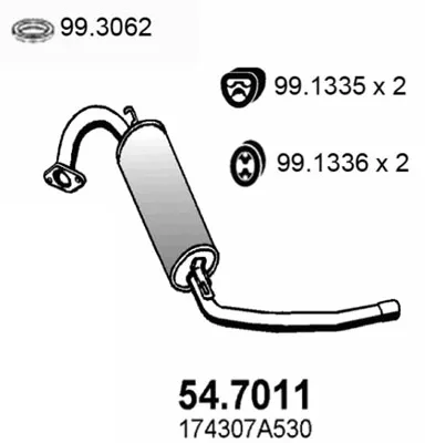 Hintere Schalldämpfer Toyota RAV 4 I · Toyota RAV 4 I Cabrio