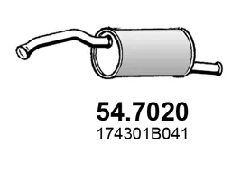 Hinterer Schalldämpfer Toyota STELLET · Toyota COROLLA · Toyota COROLLA Verso