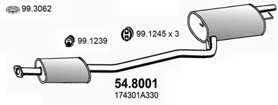 Zentrum / Schalldämpfer Toyota CARINA E VI Limousine · Toyota CARINA E VI · Toyota CARINA E VI Sportswagon