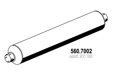Zentral-/Außenschalldämpfer ASSO 560.7002