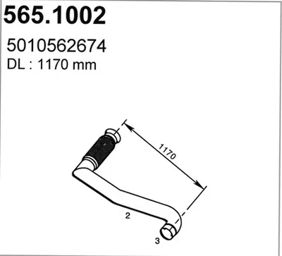 Auspuffrohr ASSO 565.1002