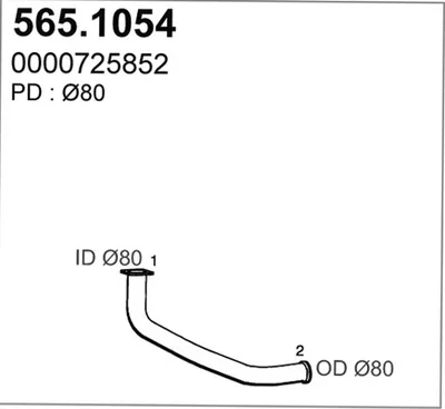 Auspuffrohr ASSO 565.1054
