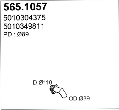 Auspuffrohr ASSO 565.1057