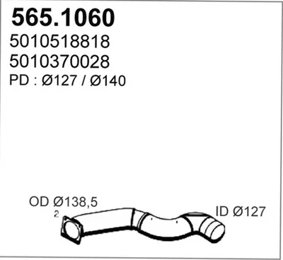 Auspuffrohr ASSO 565.1060