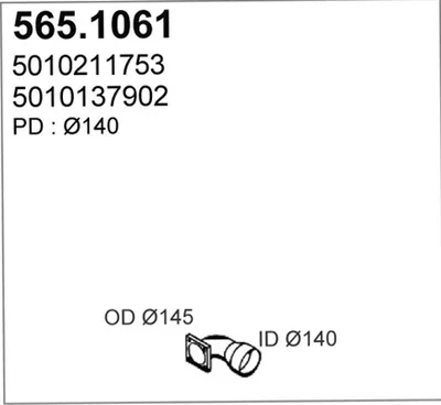 Auspuffrohr ASSO 565.1061