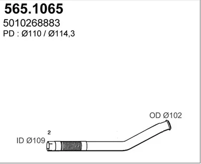 Auspuffrohr ASSO 565.1065