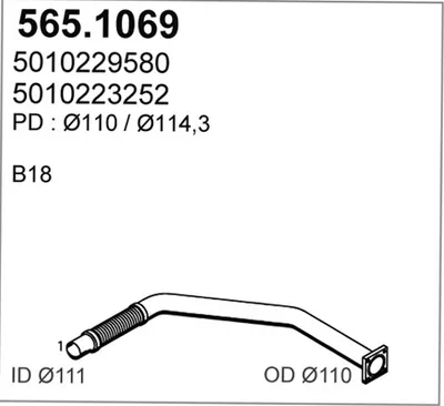 Auspuffrohr ASSO 565.1069
