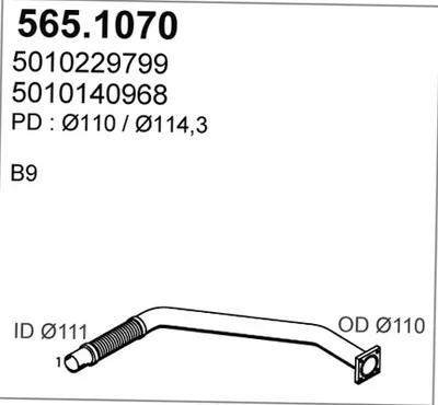 Auspuffrohr ASSO 565.1070