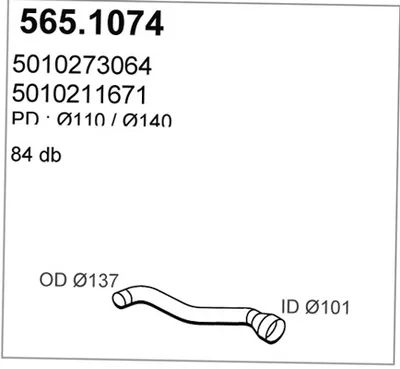 Auspuffrohr ASSO 565.1074