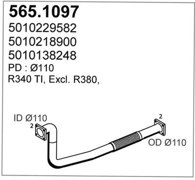 Auspuffrohr ASSO 565.1097