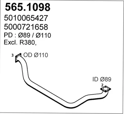 Auspuffrohr ASSO 565.1098