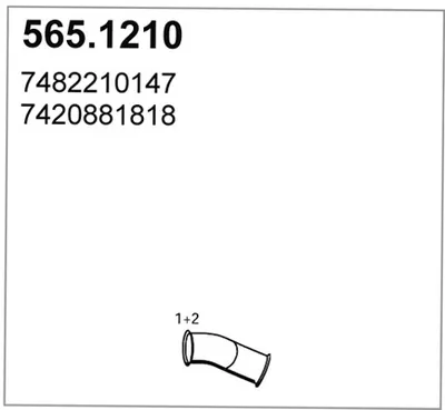 Auspuffrohr ASSO 565.1210