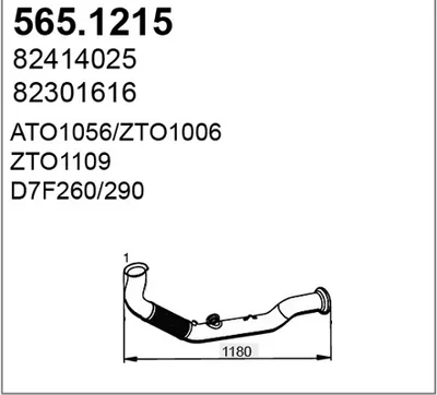 Auspuffrohr ASSO 565.1215