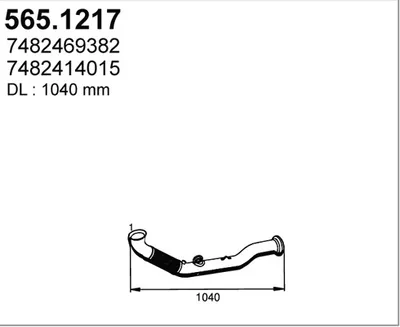Auspuffrohr ASSO 565.1217