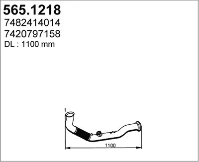 Auspuffrohr ASSO 565.1218