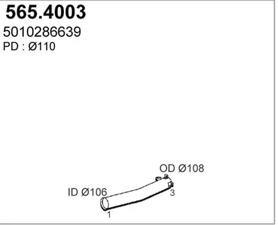 Flexible Verbindung, Abgas ASSO 5654003