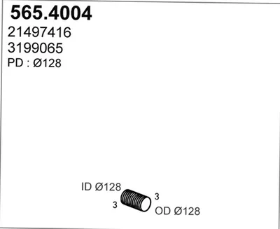 Flexible Verbindung, Abgas ASSO 5654004