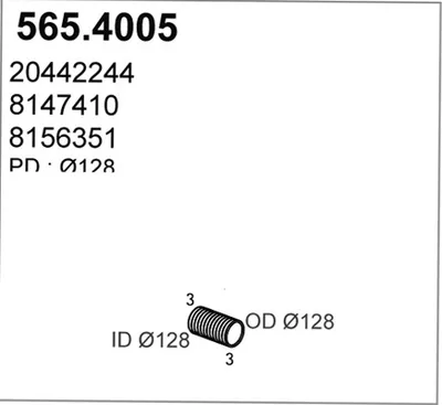 Flexible Verbindung, Abgas ASSO 565.4005