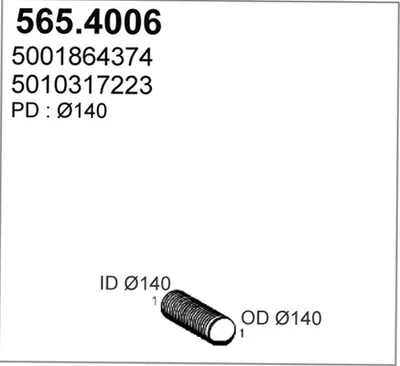 Flexible Verbindung, Abgas ASSO 565.4006