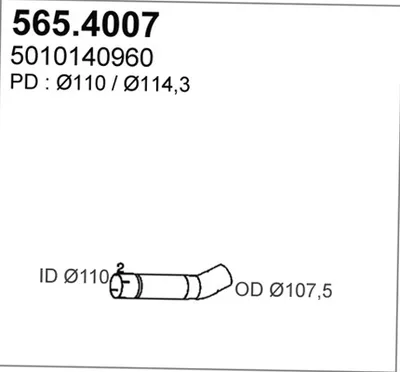 Flexible Verbindung, Abgas ASSO 565.4007