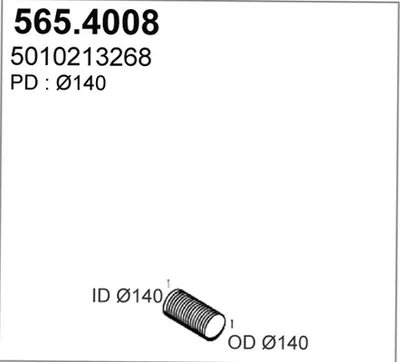 Flexible Verbindung, Abgas ASSO 565.4008