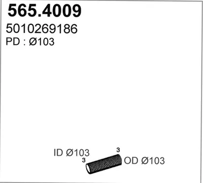Flexible Verbindung, Abgas ASSO 565.4009