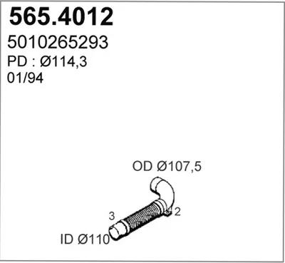 Flexible Verbindung, Abgas ASSO 565.4012