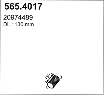 Flexible Verbindung, Abgas ASSO 565.4017