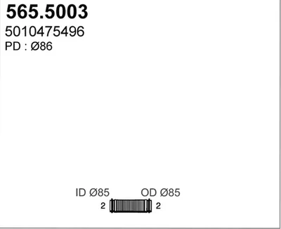 Auspuffrohr ASSO 565.5003
