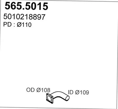 Auspuffrohr ASSO 565.5015