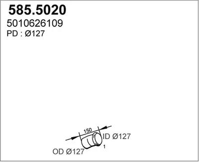 Auspuffrohr ASSO 565.5020
