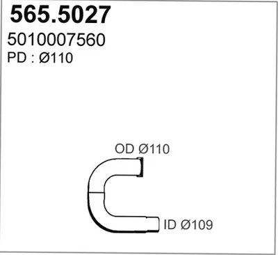 Auspuffrohr ASSO 565.5027